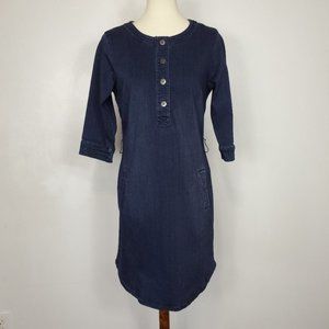 Red Jeans NYC Graphic Denim Jean Shift Dress Size S